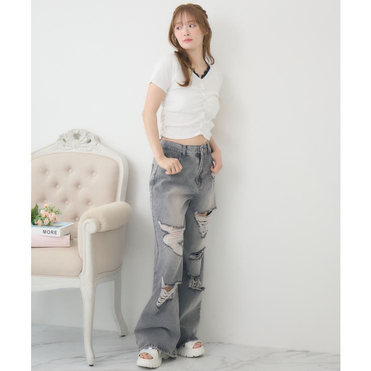 ダメージデニムPT | RETRO GIRL | 詳細画像22 