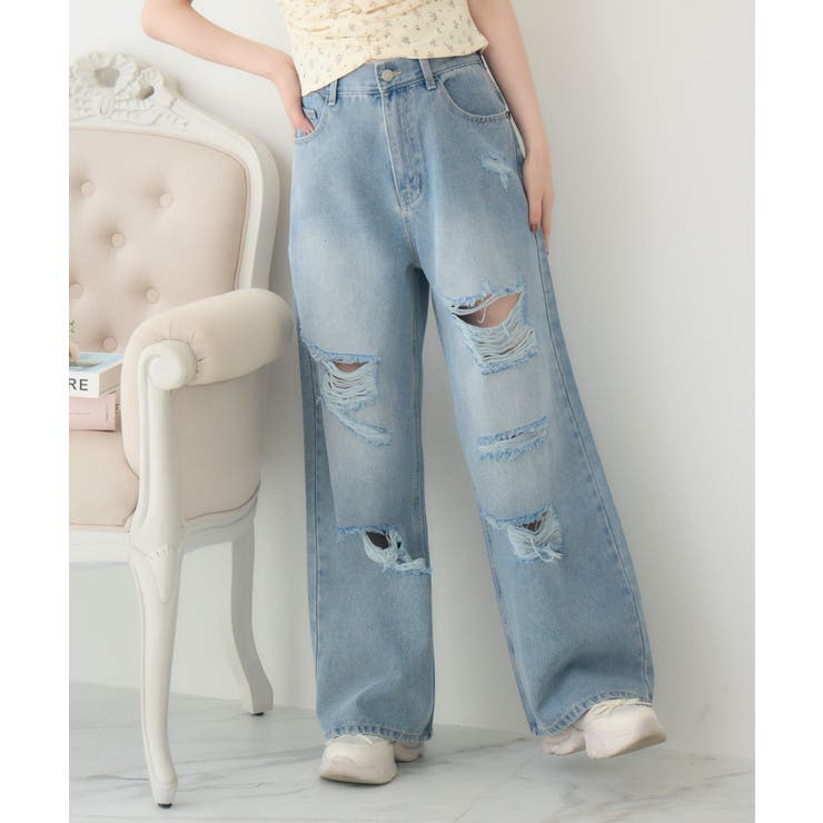 ダメージデニムPT | RETRO GIRL | 詳細画像9 