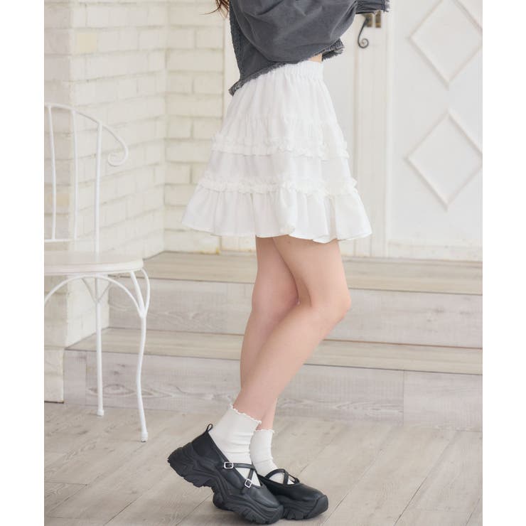 GOLD's infinity ホワイトミニスカート♡平成ギャル GOLD's infinity