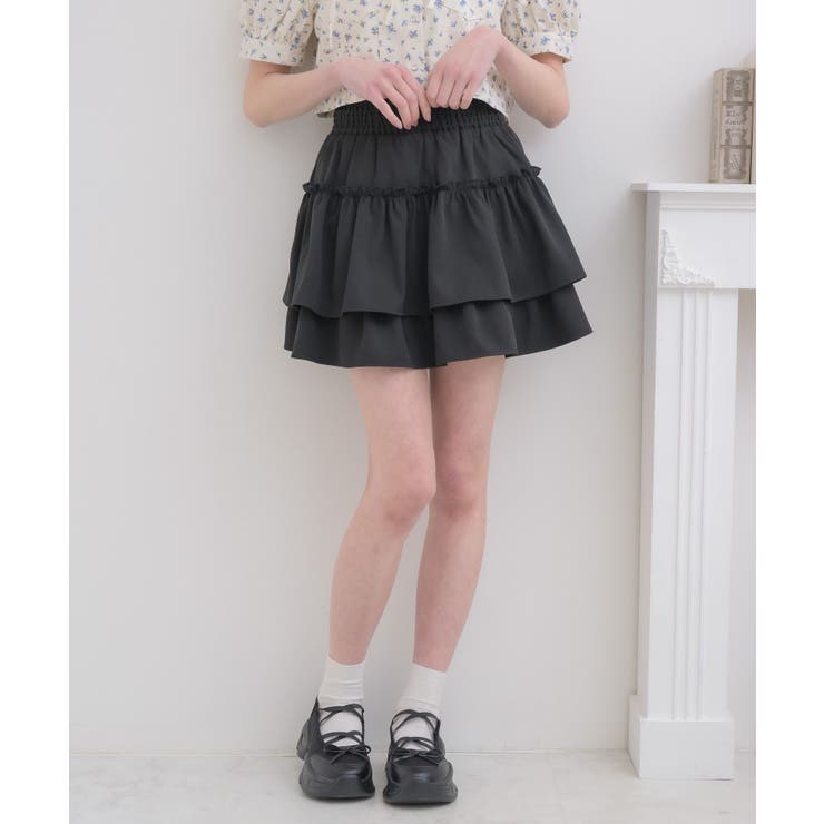 【新色追加】ギャザー2段フレアミニSK | RETRO GIRL | 詳細画像15 