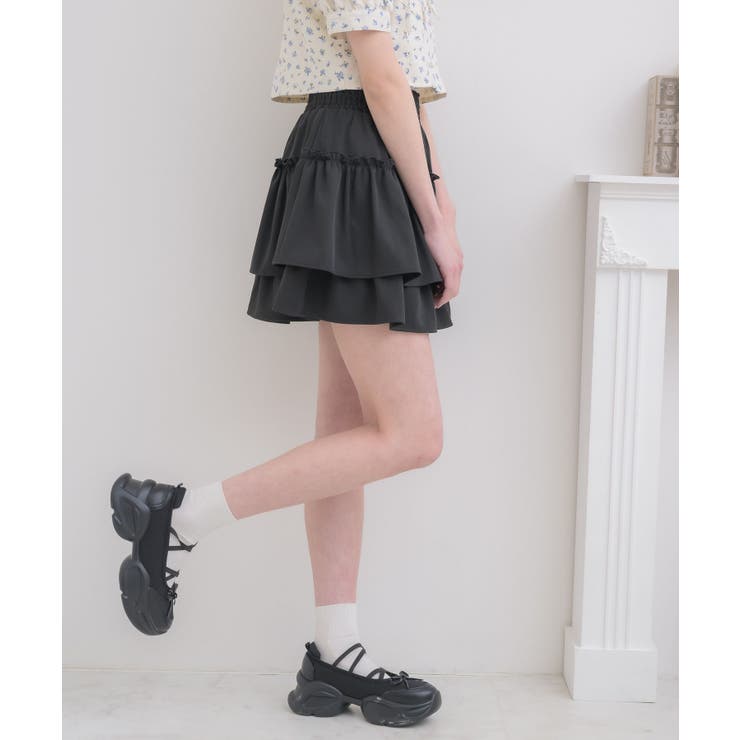 【新色追加】ギャザー2段フレアミニSK | RETRO GIRL | 詳細画像16 