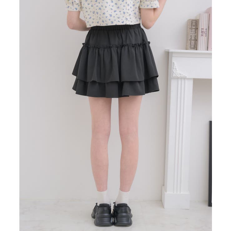 【新色追加】ギャザー2段フレアミニSK | RETRO GIRL | 詳細画像18 