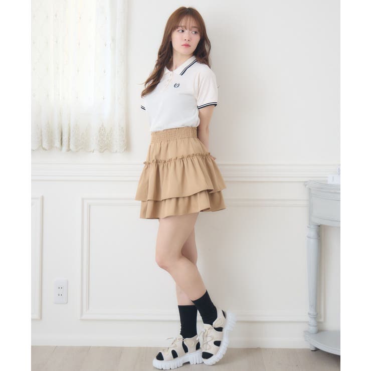 【新色追加】ギャザー2段フレアミニSK | RETRO GIRL | 詳細画像23 