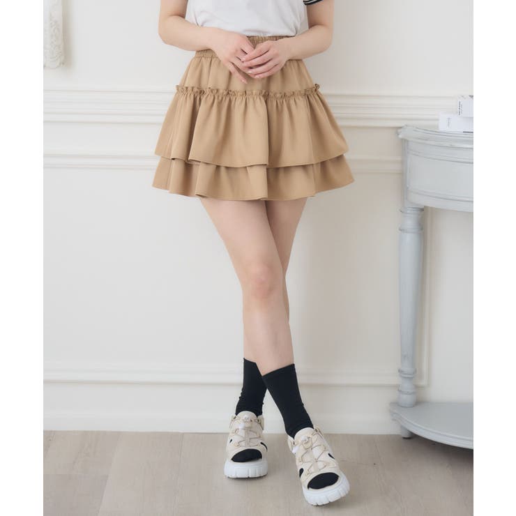 【新色追加】ギャザー2段フレアミニSK | RETRO GIRL | 詳細画像25 