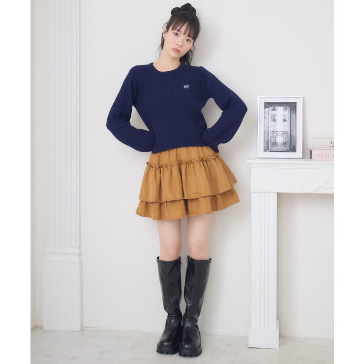 【新色追加】ギャザー2段フレアミニSK | RETRO GIRL | 詳細画像30 