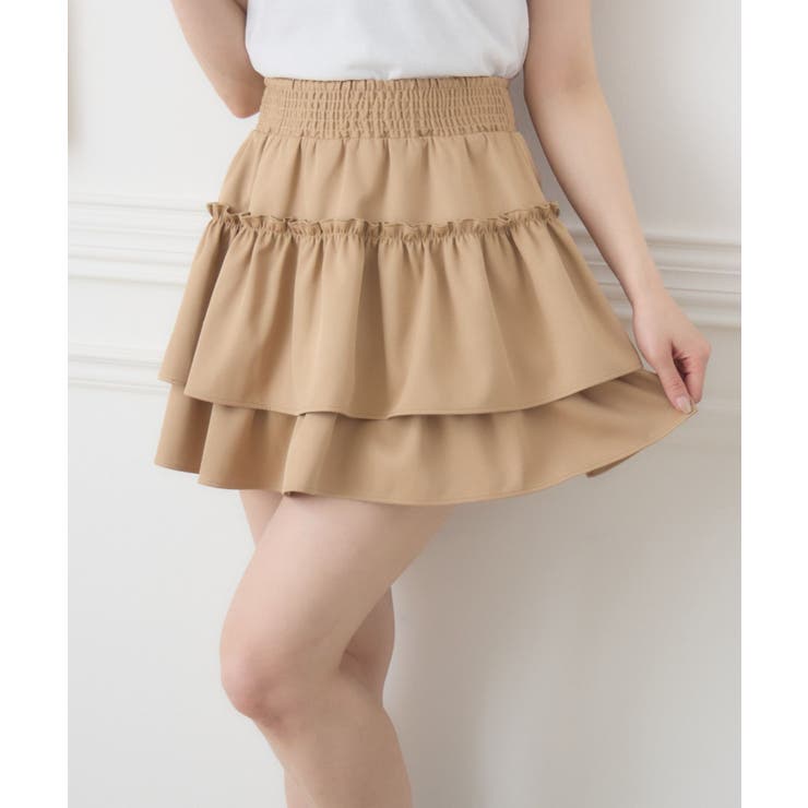 BEG0 | 【新色追加】ギャザー2段フレアミニSK | RETRO GIRL