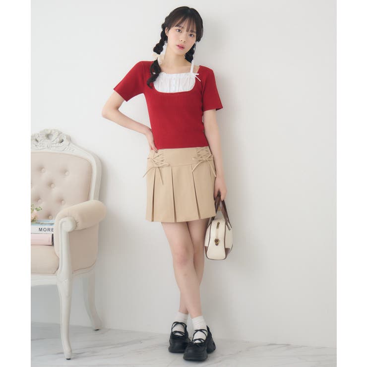 スカート Emm the shop otona mini アシンメトリー スカート Aライン 韓国[品番：II000010132