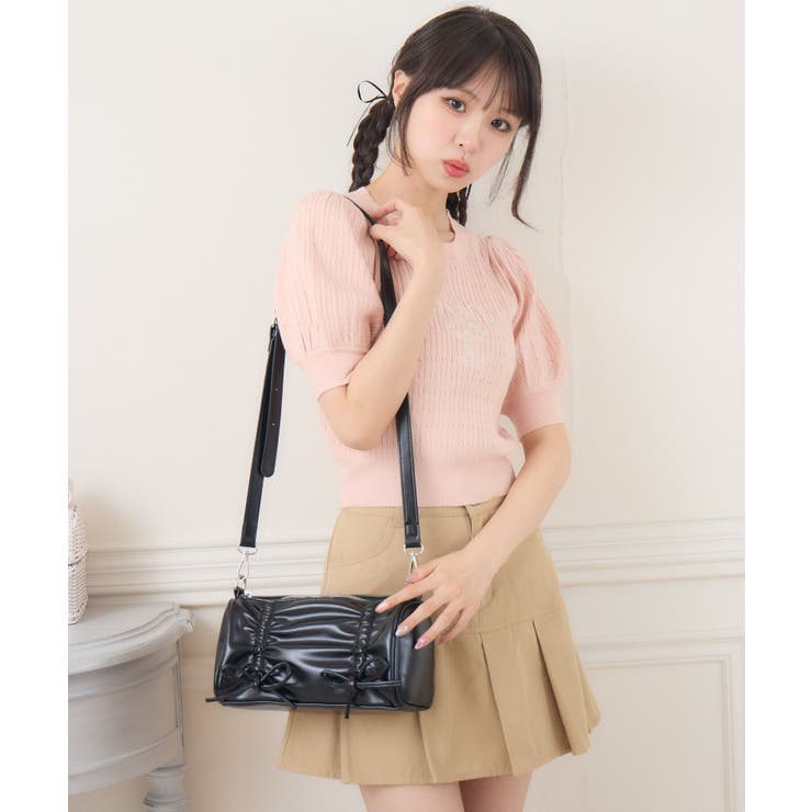 ★ELENA★ボヘミアンレトロクロシェ クラシックショルダーバッグ 黒 本革 レトロ アンティークメセッジバッグ ショルダーバッグ