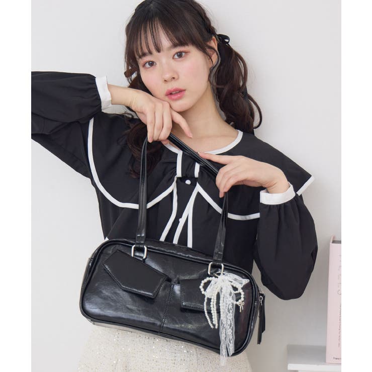 BLK1 | チャーム付きボストンバッグ | RETRO GIRL