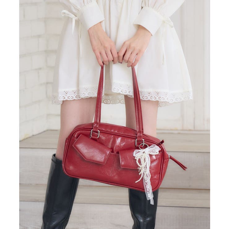 RED0 | チャーム付きボストンバッグ | RETRO GIRL