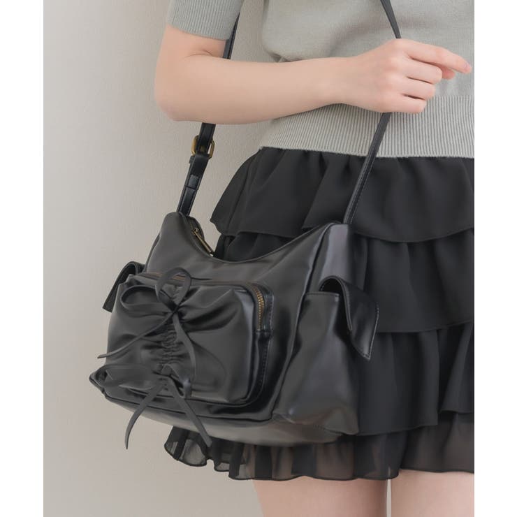 BLK1 | リボンショルダーバッグ | RETRO GIRL