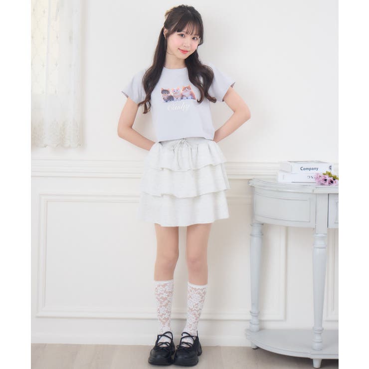 裏毛ティアードミニSK | RETRO GIRL | 詳細画像13 