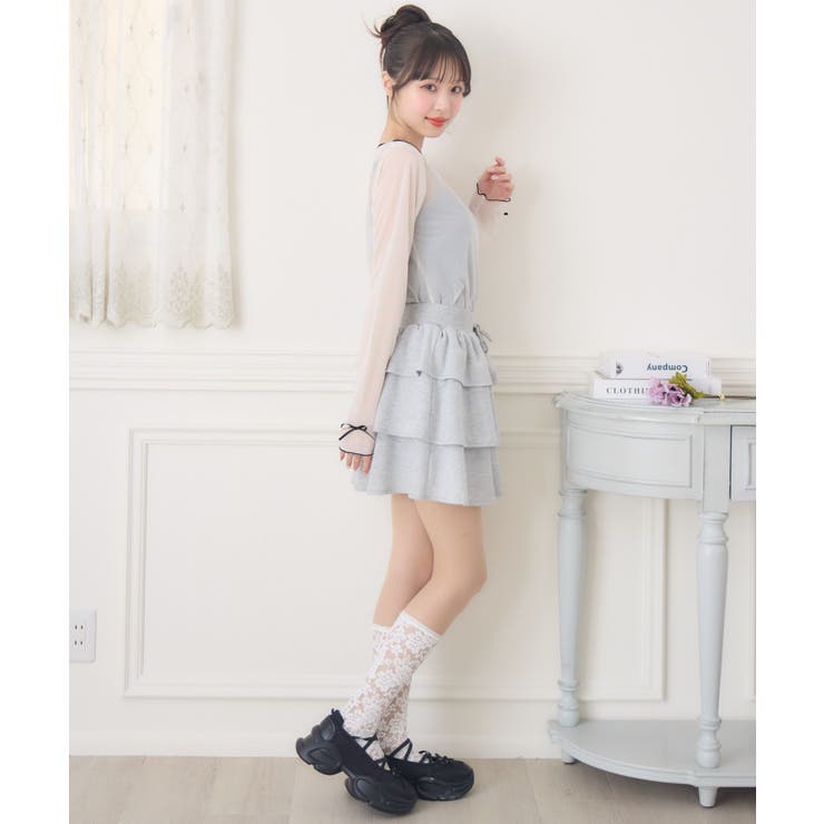 裏毛ティアードミニSK | RETRO GIRL | 詳細画像4 