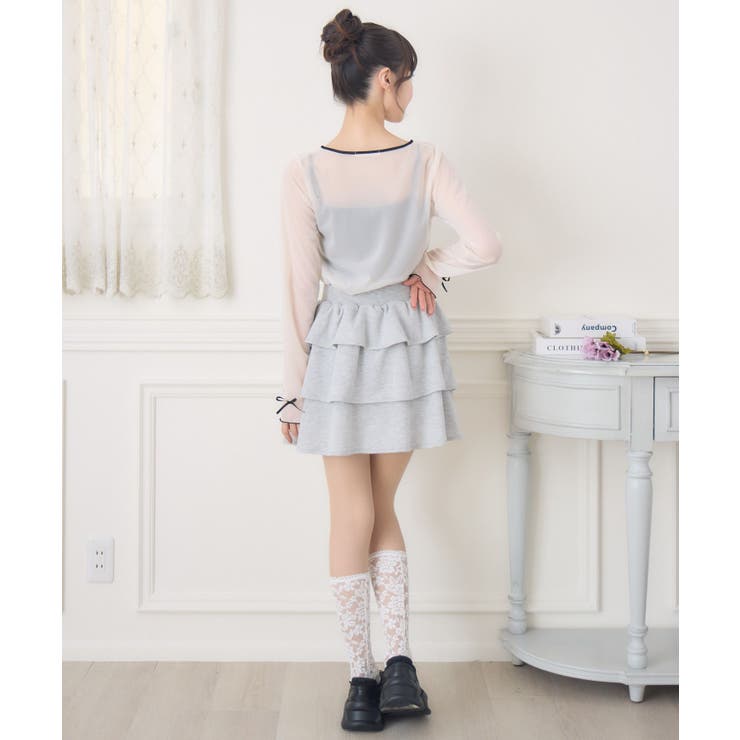 裏毛ティアードミニSK | RETRO GIRL | 詳細画像6 