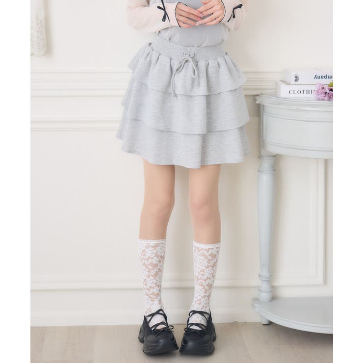 裏毛ティアードミニSK | RETRO GIRL | 詳細画像7 