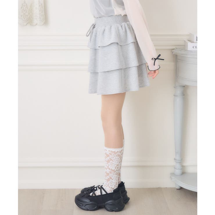 裏毛ティアードミニSK | RETRO GIRL | 詳細画像9 