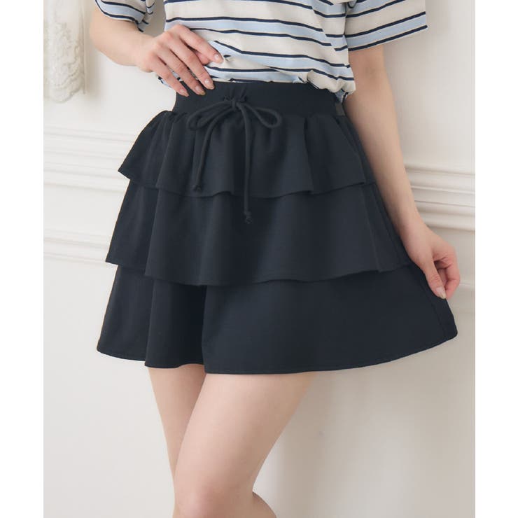 BLK1 | 裏毛ティアードミニSK | RETRO GIRL