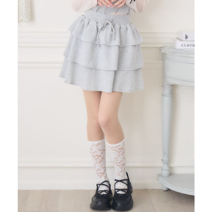 GRY0 | 裏毛ティアードミニSK | RETRO GIRL