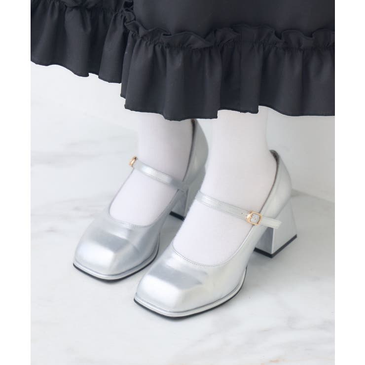 SLV | スクエアヒールパンプス | RETRO GIRL