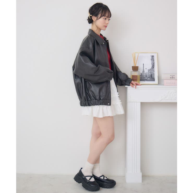 立体ロゴFレザーBZ | RETRO GIRL | 詳細画像13 