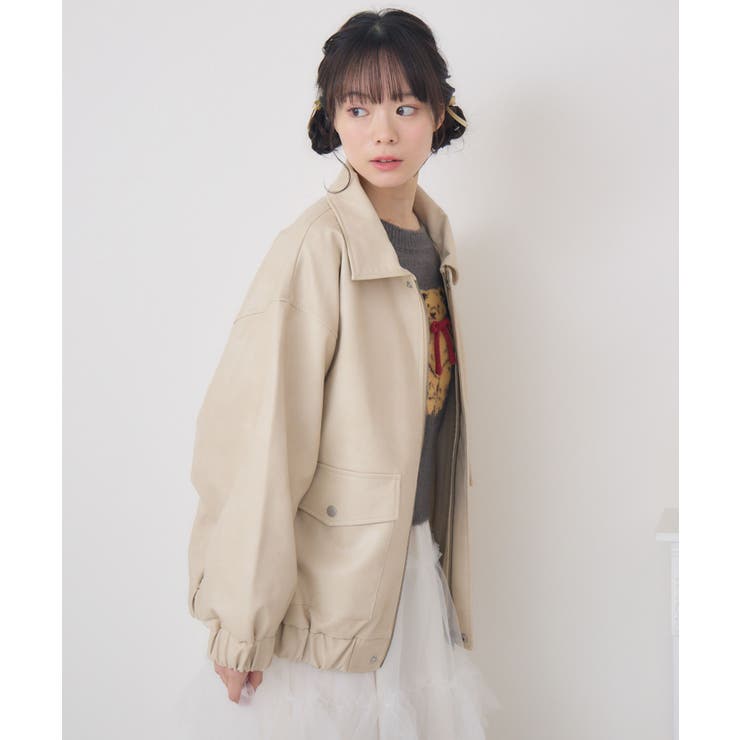 立体ロゴFレザーBZ | RETRO GIRL | 詳細画像7 