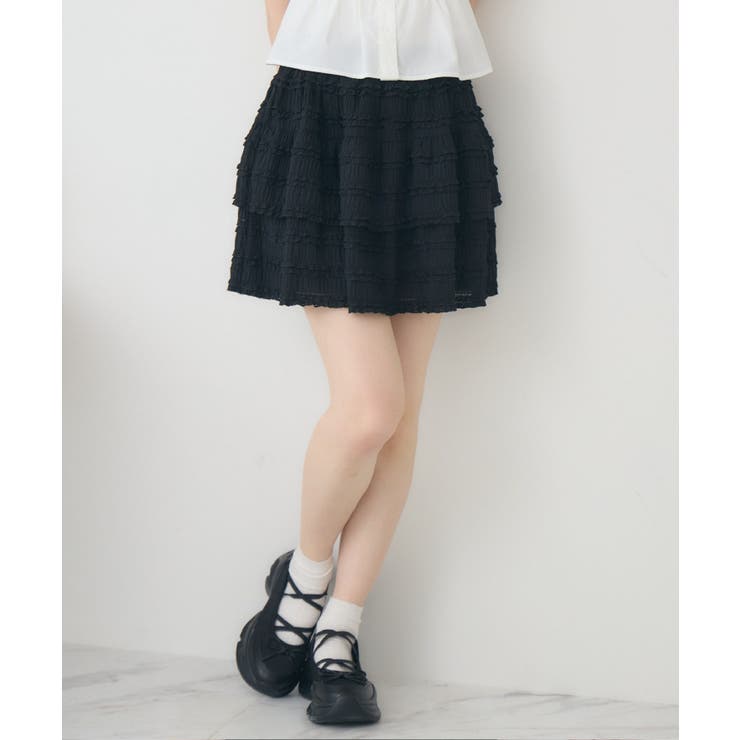 BLK1 | レースフリルミニSK | RETRO GIRL