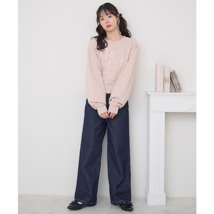 ステッチ刺繍デニムPT[品番：RTGW0008728]｜RETRO GIRL（レトロ