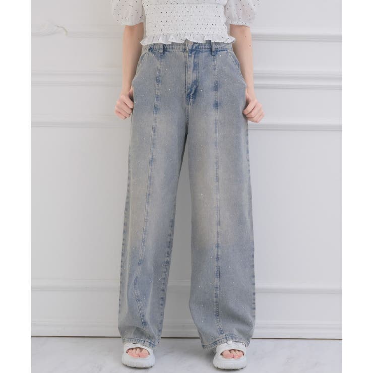 BLU4 | ビジューデニムPT | RETRO GIRL