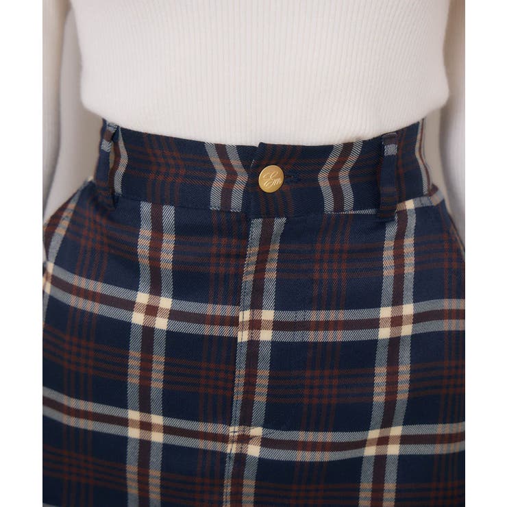 チェック台形ミニSK[品番：RTGW0008445]｜RETRO GIRL（レトロガール