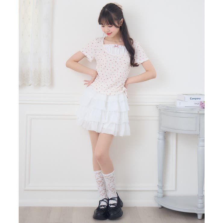フリル トップ フェアリーグランジ y2k 森ガール 姫ギャル