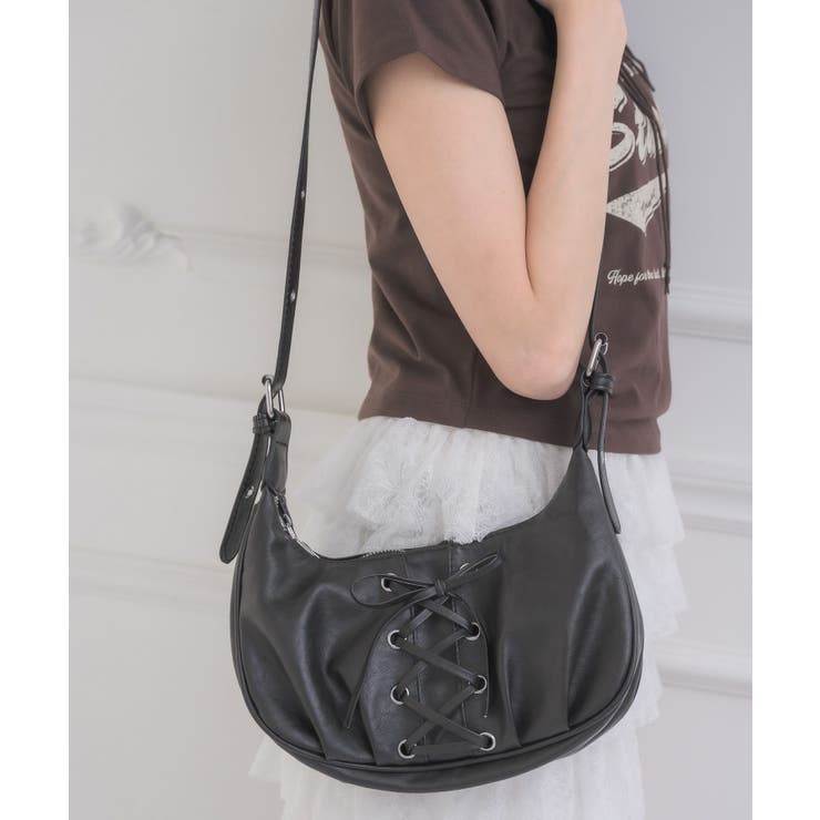 美品 レトロポップ　草履バックSET レースアップショルダーバッグ[品番：RTGW0009361]｜RETRO GIRL