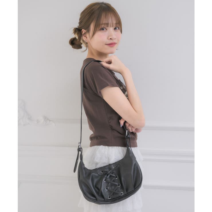 LYN レトロ 可愛い ロングストラップ ダッフル ショルダーバッグ LYN レトロ ロングストラップ ミニダッフル ショルダーバッグ