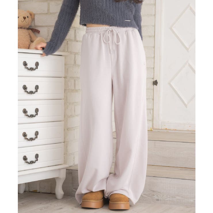 PNK0 | ワイドスウェットPT | RETRO GIRL