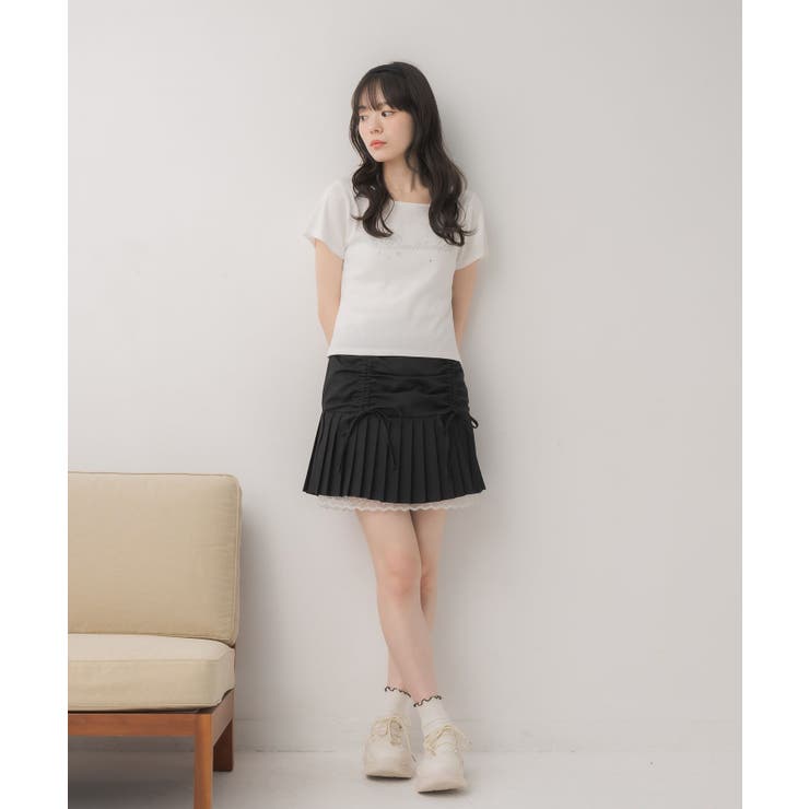 シャーリングプリーツミニSK | RETRO GIRL | 詳細画像14 
