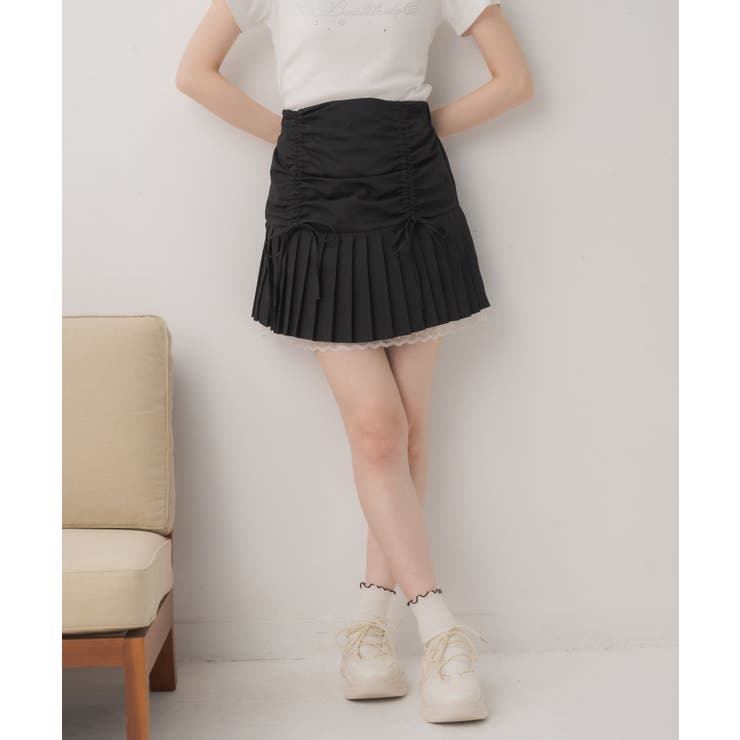 シャーリングプリーツミニSK | RETRO GIRL | 詳細画像18 