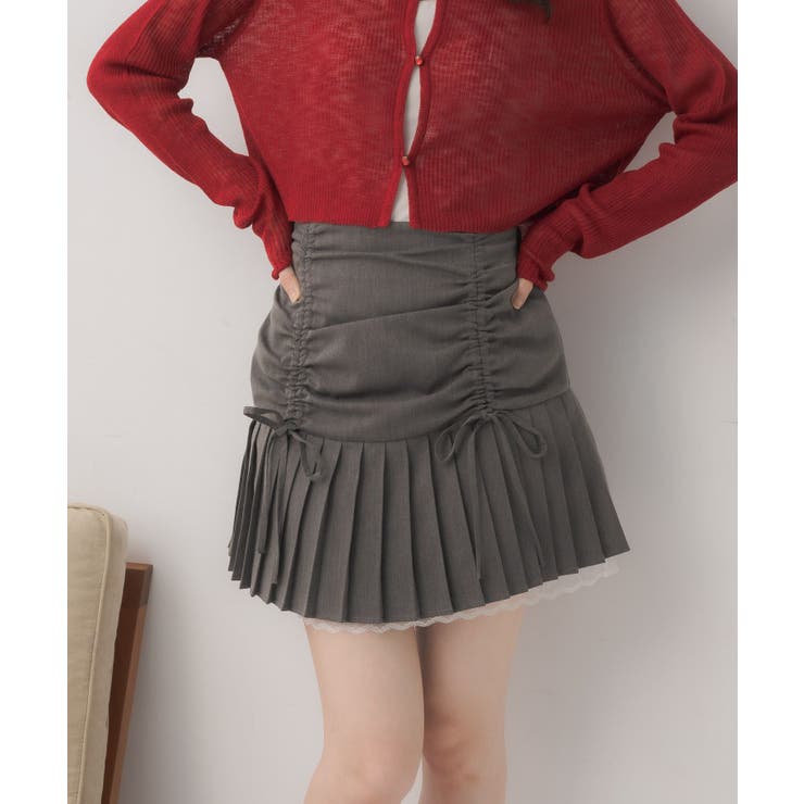 シャーリングプリーツミニSK | RETRO GIRL | 詳細画像2 