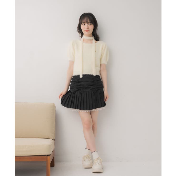 シャーリングプリーツミニSK | RETRO GIRL | 詳細画像22 