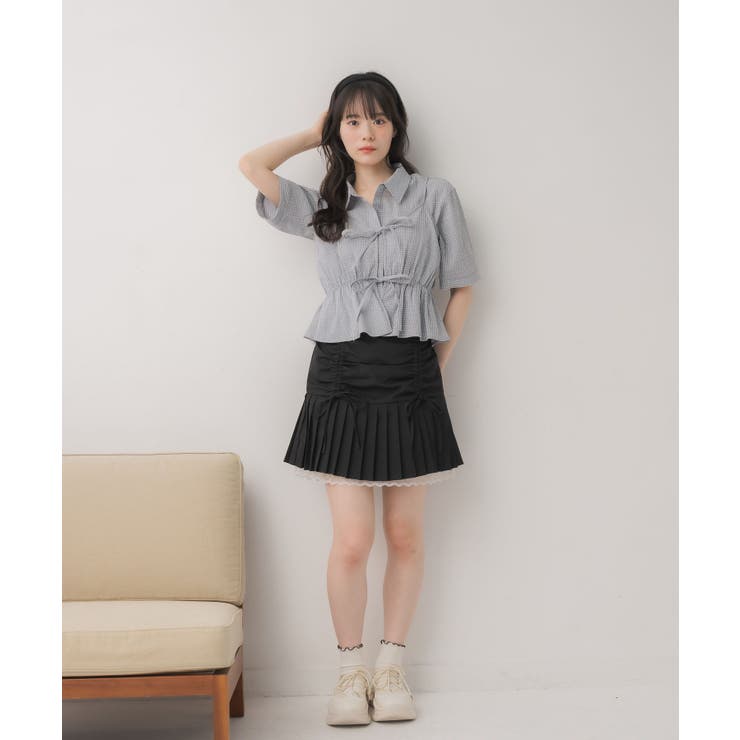 シャーリングプリーツミニSK | RETRO GIRL | 詳細画像25 