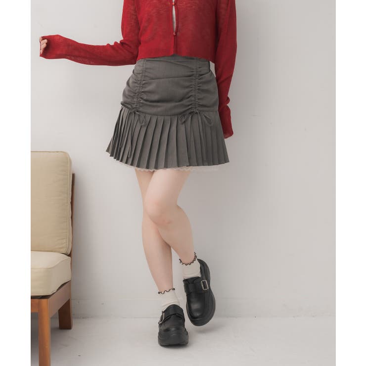 シャーリングプリーツミニSK | RETRO GIRL | 詳細画像7 
