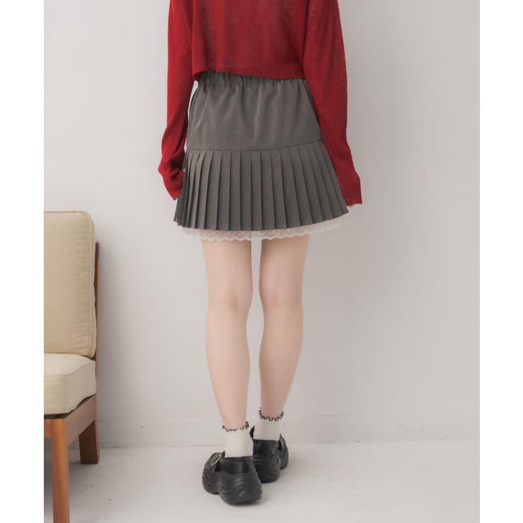 シャーリングプリーツミニSK | RETRO GIRL | 詳細画像9 