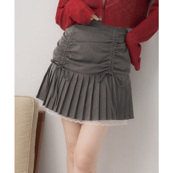 GRY0 | シャーリングプリーツミニSK | RETRO GIRL