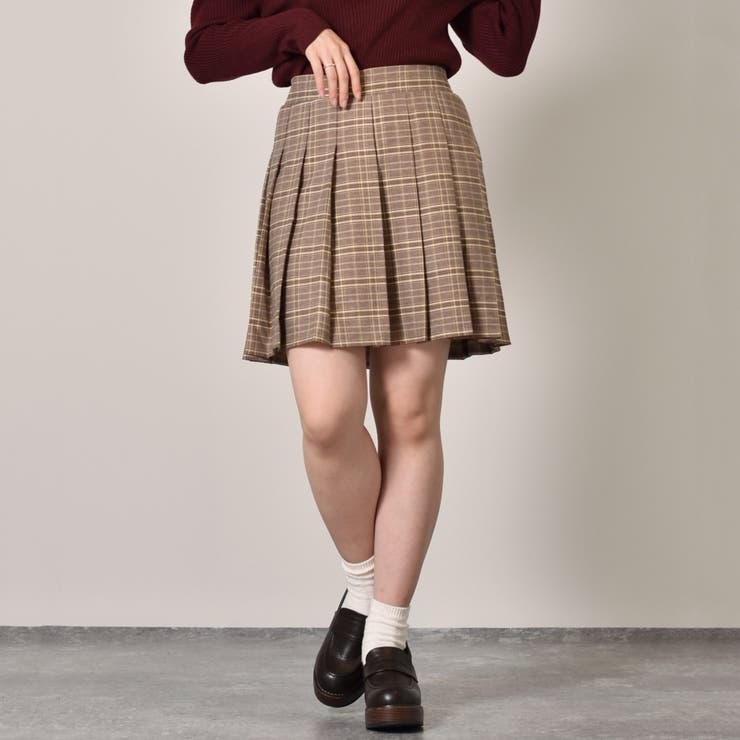 RETRO GIRL チェックスカート - ひざ丈スカート
