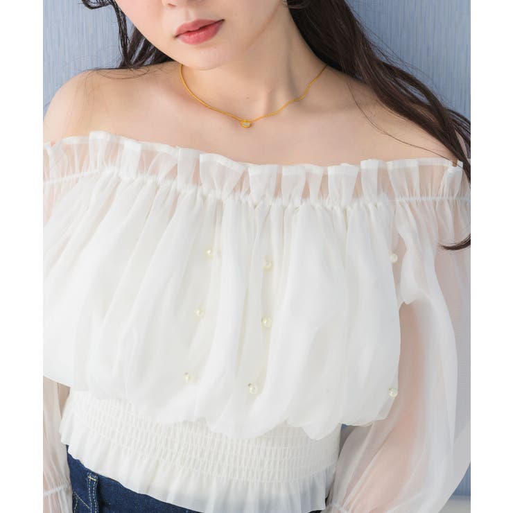 シャーリングパールBL ブラウス オフショルダー | RETRO GIRL | 詳細画像5 