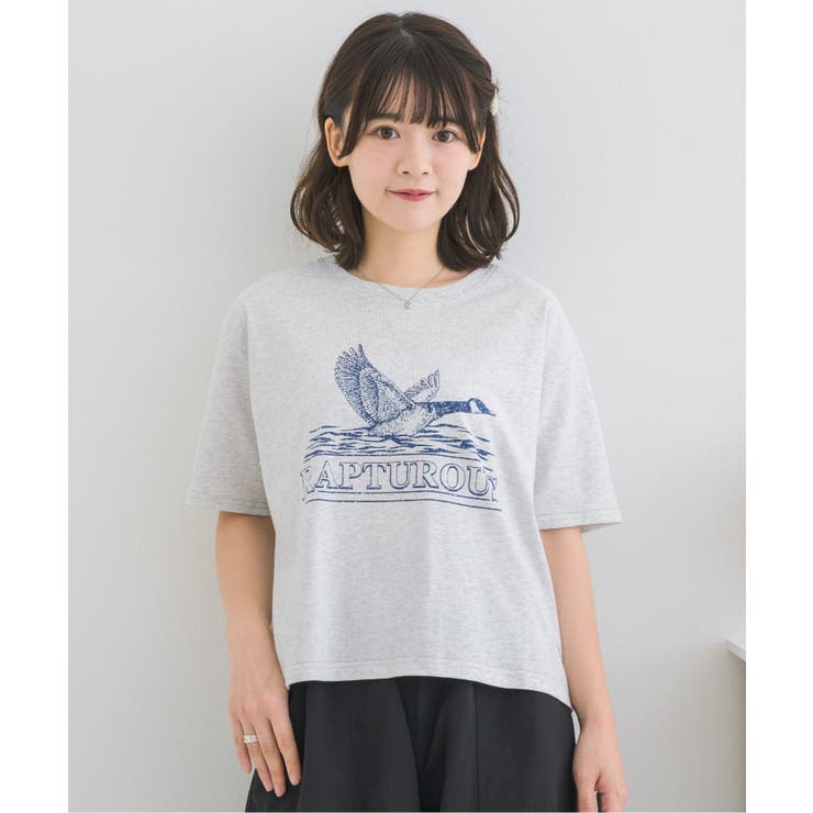 かすれプリントTEE[品番：RTGW0007172]｜RETRO  GIRL（レトロガール）のレディースファッション通販｜SHOPLIST（ショップリスト）