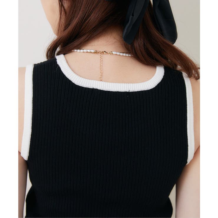 ロゴ配色NTタンク 【Emsexcite】ニットタンクトップ スポーツ | RETRO GIRL | 詳細画像31 