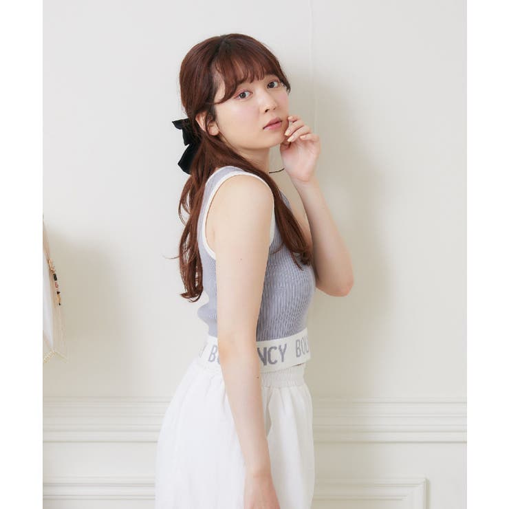 ロゴ配色NTタンク 【Emsexcite】ニットタンクトップ スポーツ | RETRO GIRL | 詳細画像44 