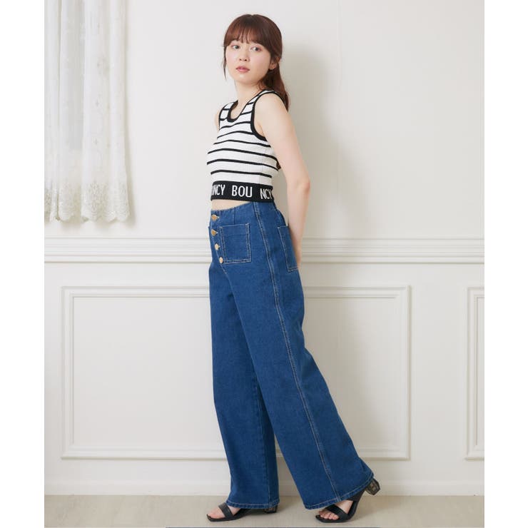 ロゴ配色NTタンク 【Emsexcite】ニットタンクトップ スポーツ | RETRO GIRL | 詳細画像7 