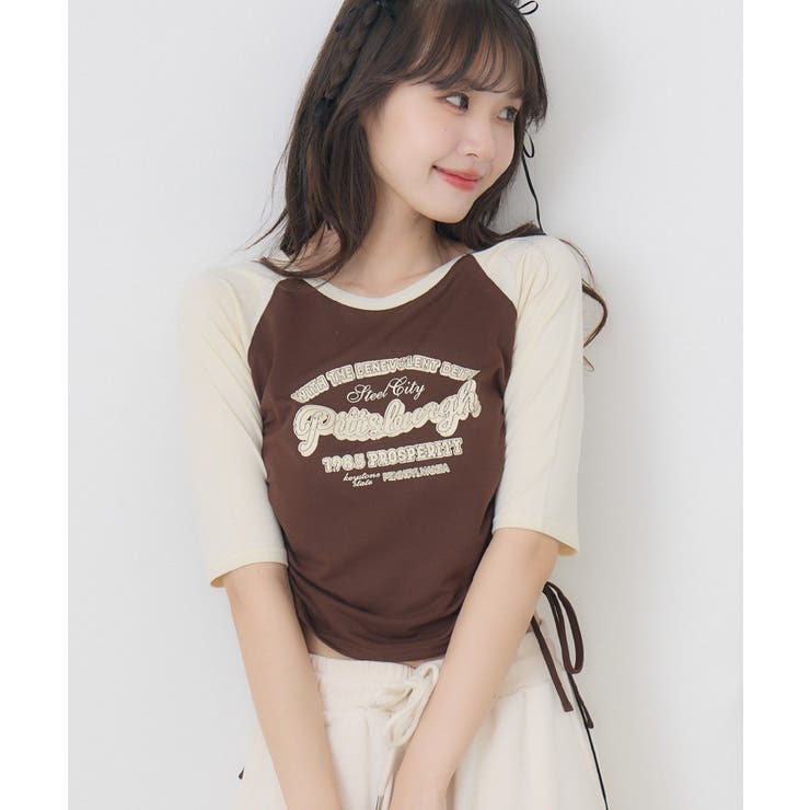 BRN0 | ドロスト五分袖TEE | RETRO GIRL