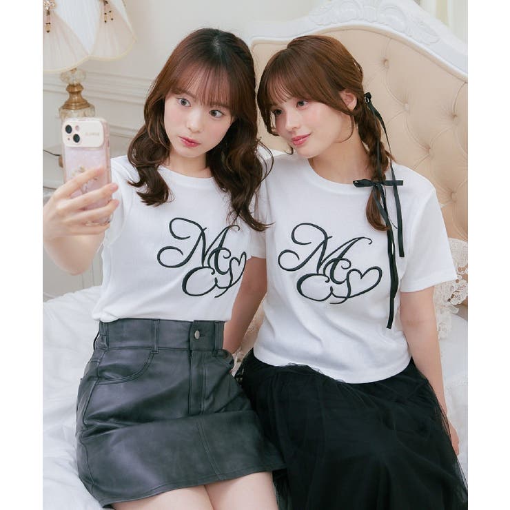 ★美品★定価5,8万★NINA RICCI★刺繍 ロゴ オーバーサイズ Tシャツ ☆美品☆定価5,8万☆NINA RICCI☆刺繍 ロゴ オーバーサイズ