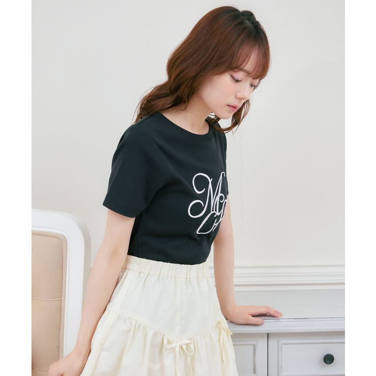 ハートロゴ刺繍TEE[品番：RTGW0008389]｜RETRO GIRL（レトロ